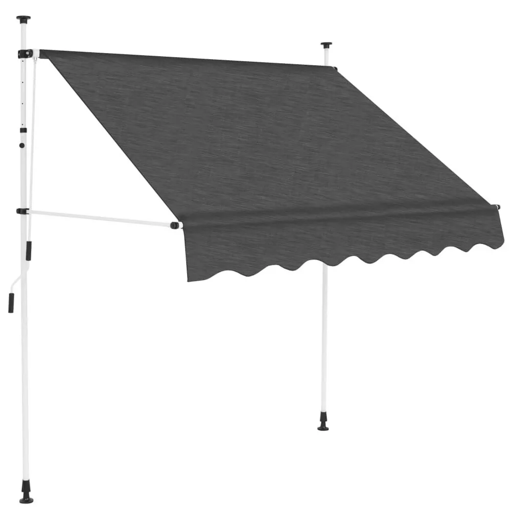 Tenda Da Sole Retrattile Manuale 200 Cm Antracite - Vidaxl