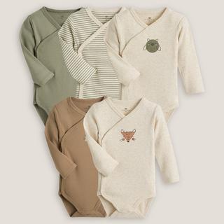 La Redoute Collections  Lot de 5 bodies naissance coton bio 