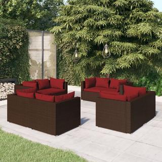 VidaXL set salotto da giardino Polirattan  