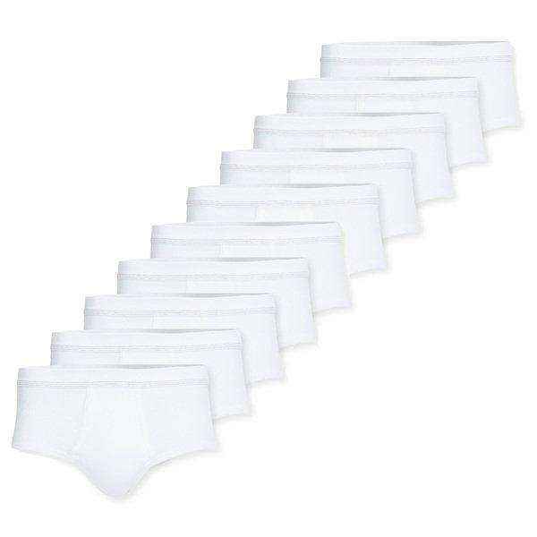 Image of 10er Pack Feinripp - Slip Unterhose Herren Weiss M