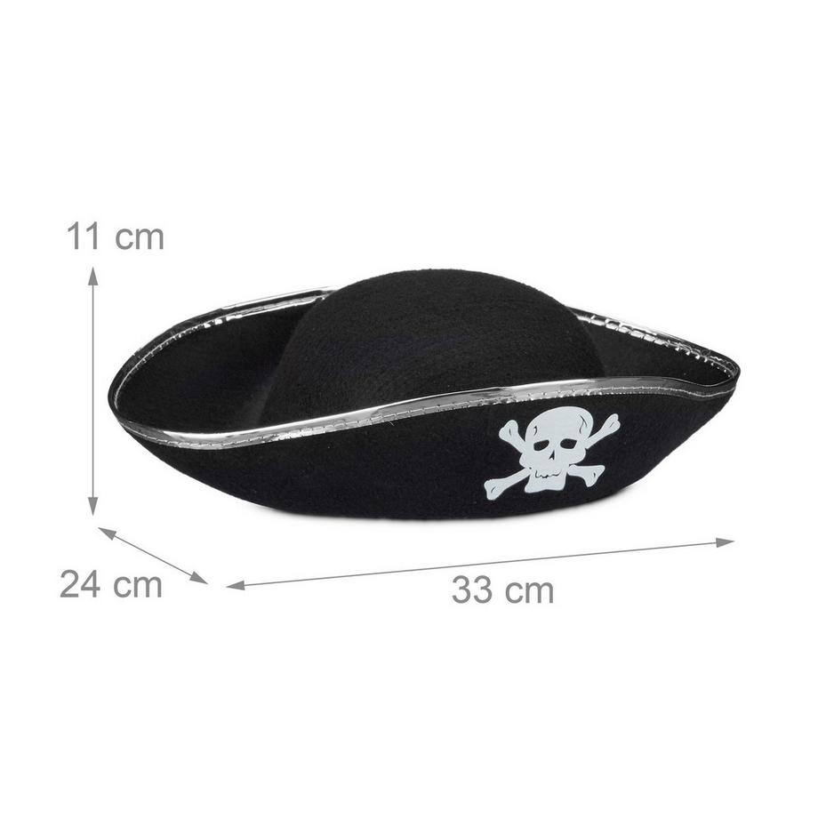 B2X  Lot de 4 chapeaux de pirate 