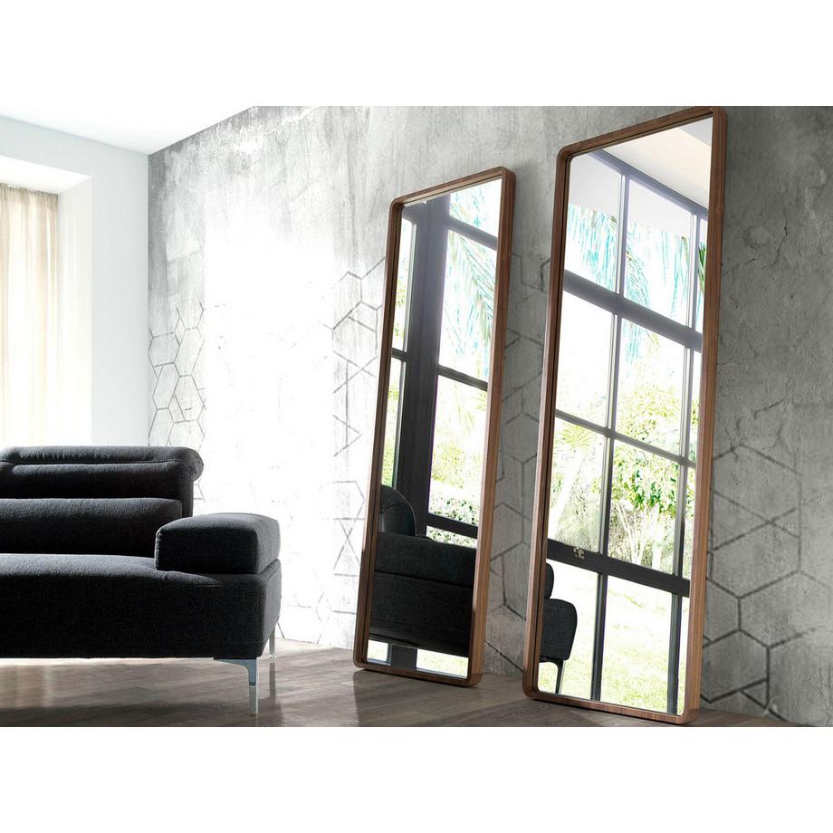 ANGEL CERDA Specchio da parete rettangolare noce  