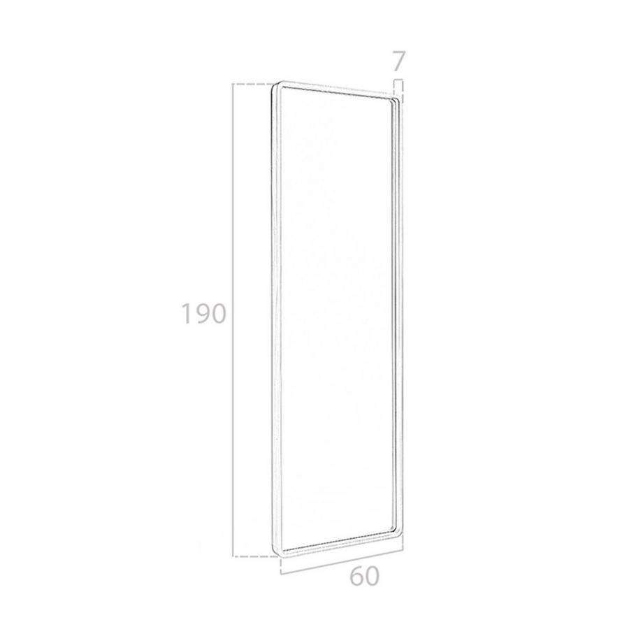 ANGEL CERDA Specchio da parete rettangolare noce  