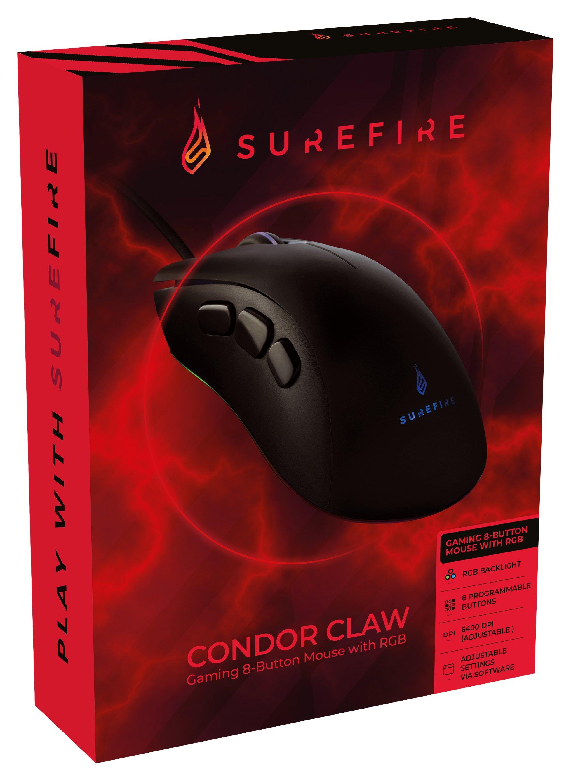 Surefire Gaming  Condor Claw souris Droitier USB Type-A Optique 6400 DPI 