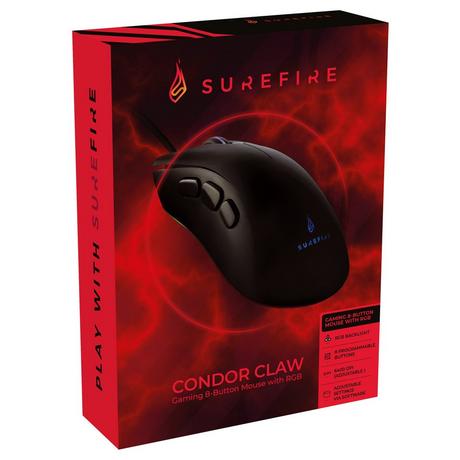 Surefire Gaming  SureFire Condor Claw Maus rechts USB Typ-A Optisch 6400 DPI 