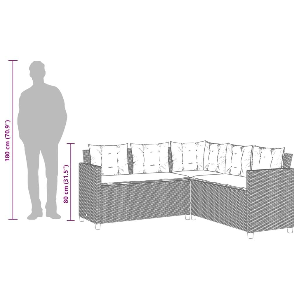 VidaXL Canapé de jardin rotin synthétique  