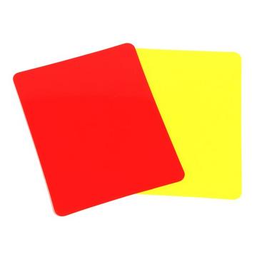 Schiedsrichterkarten aus PVC (2er-Set, 1 und 1 gelb)