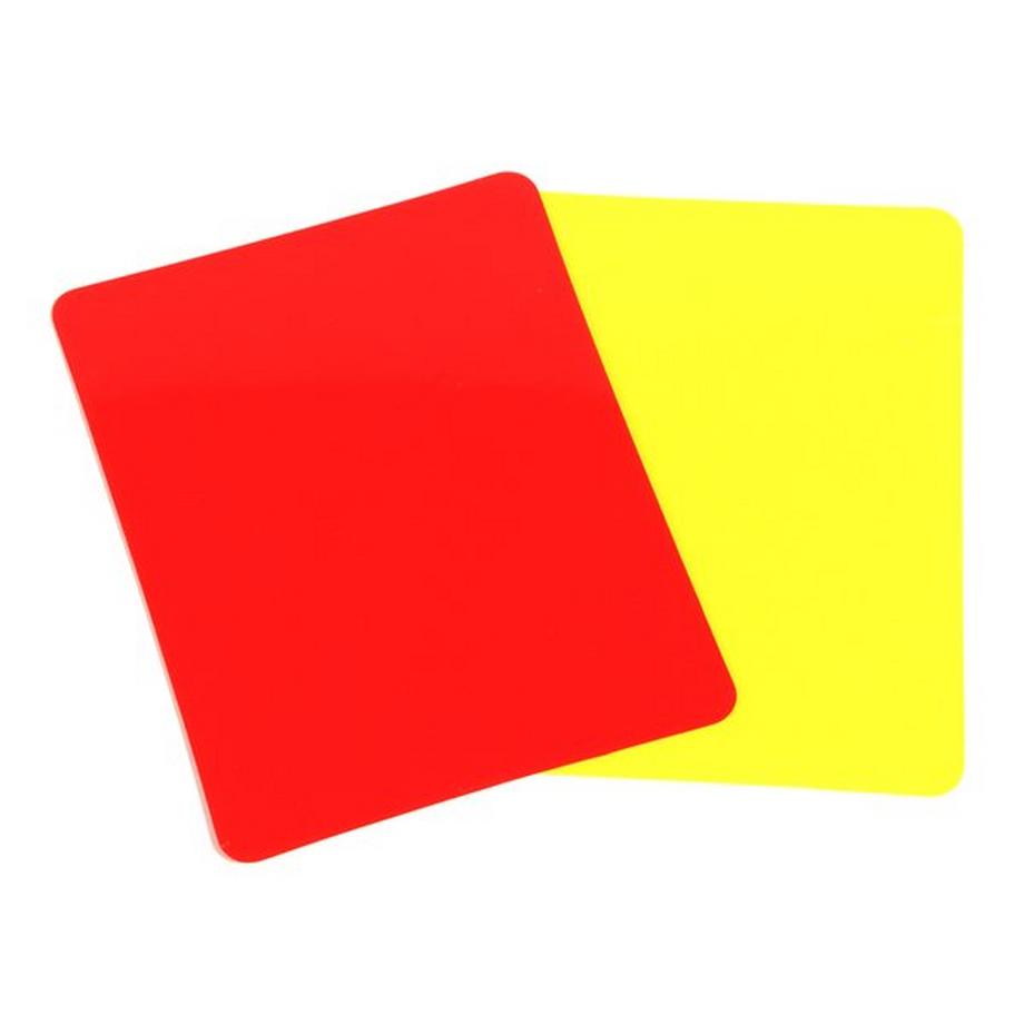 Omada  Cartons d'arbitre en PVC Omada (lot de 2, 1 rouge et 1 jaune) 