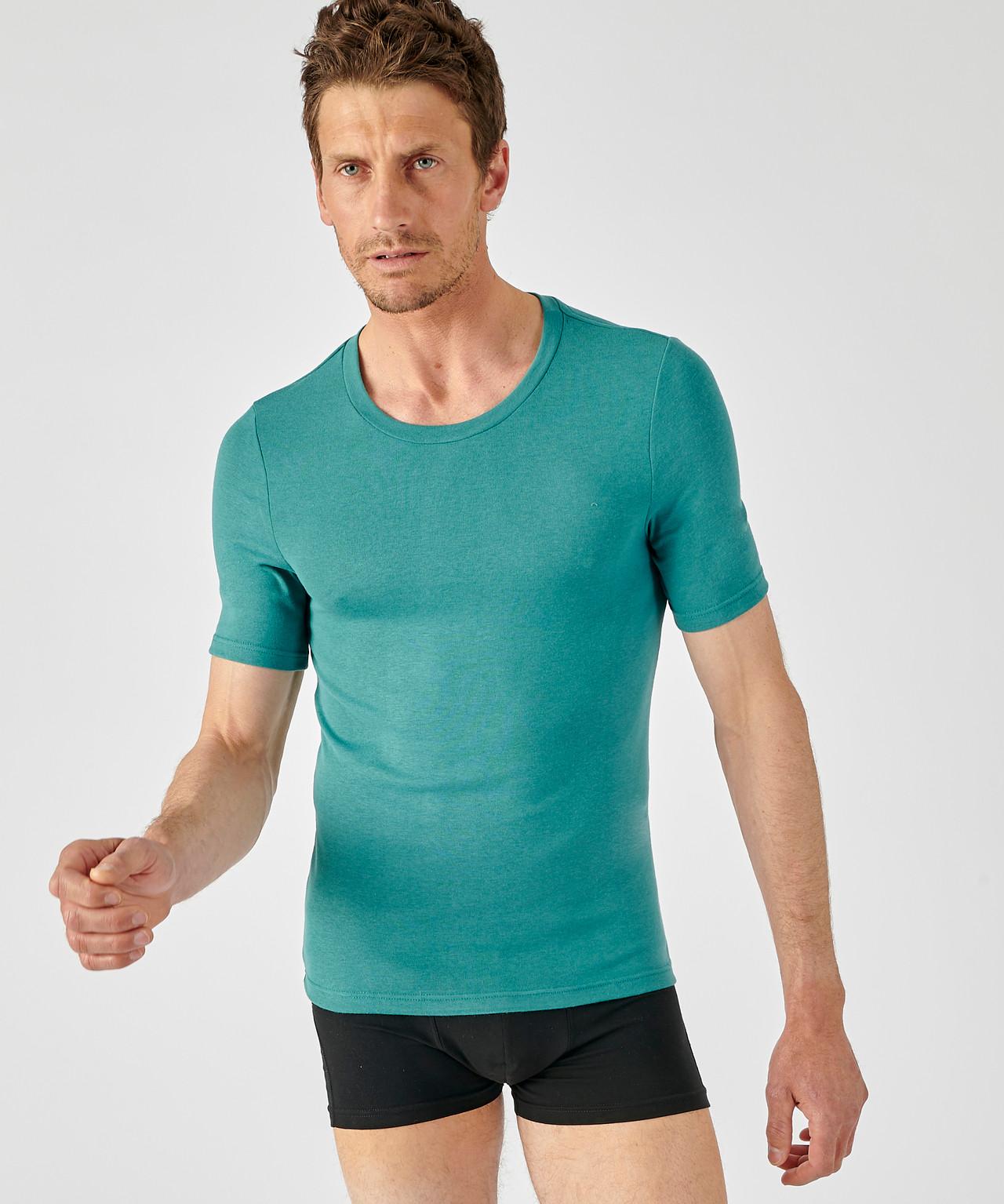 Image of T-shirt Mit Rundhalsausschnitt. Damen Grün 3XL