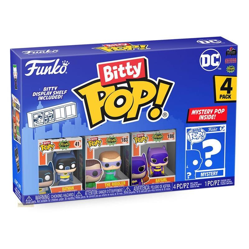 Funko  Bitty Pop! Batman, Batgirl, The Riddler und Mystery (4Teile) 