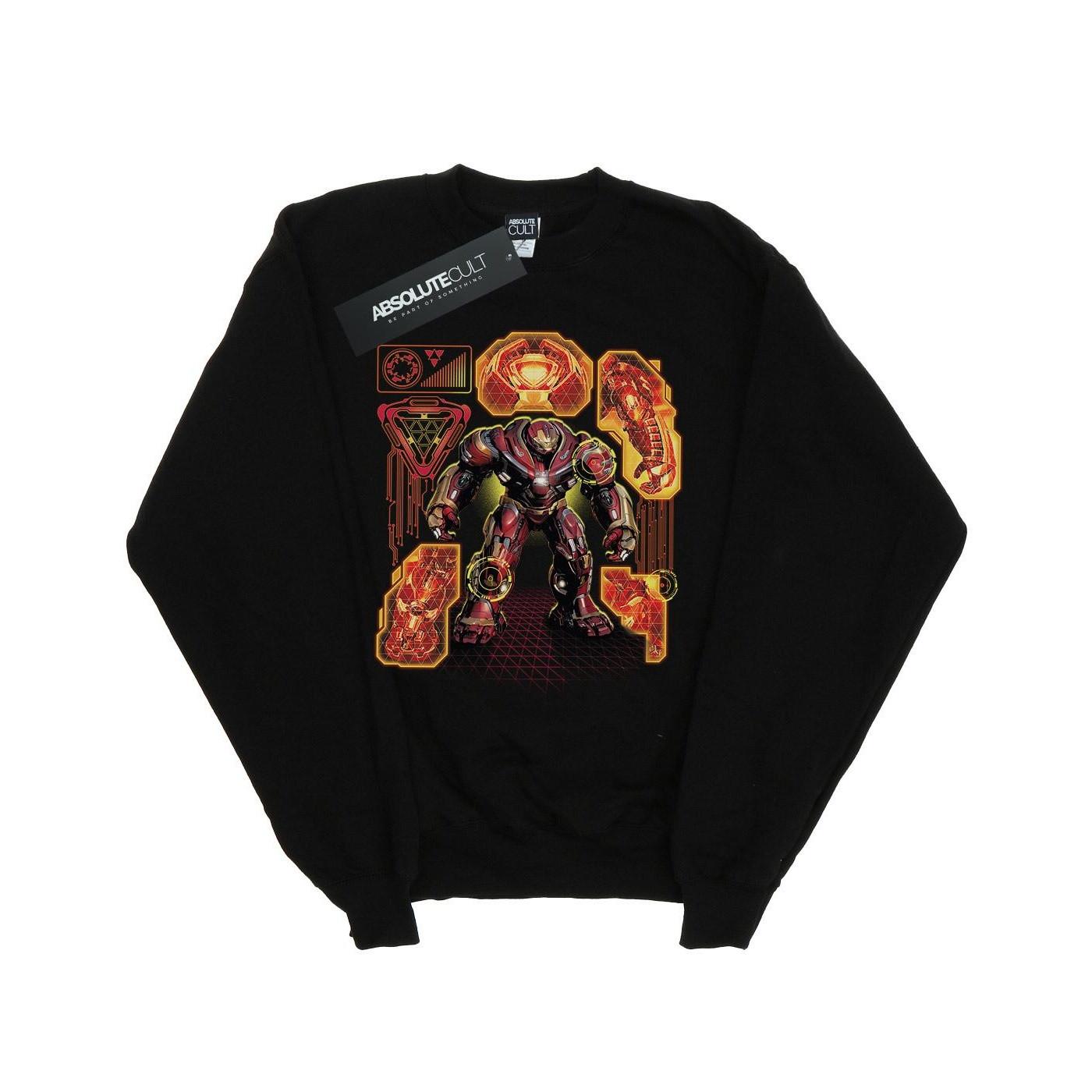 Image of Avengers Infinity War Hulkbuster Blueprint Sweatshirt Jungen Schwarz 140/146