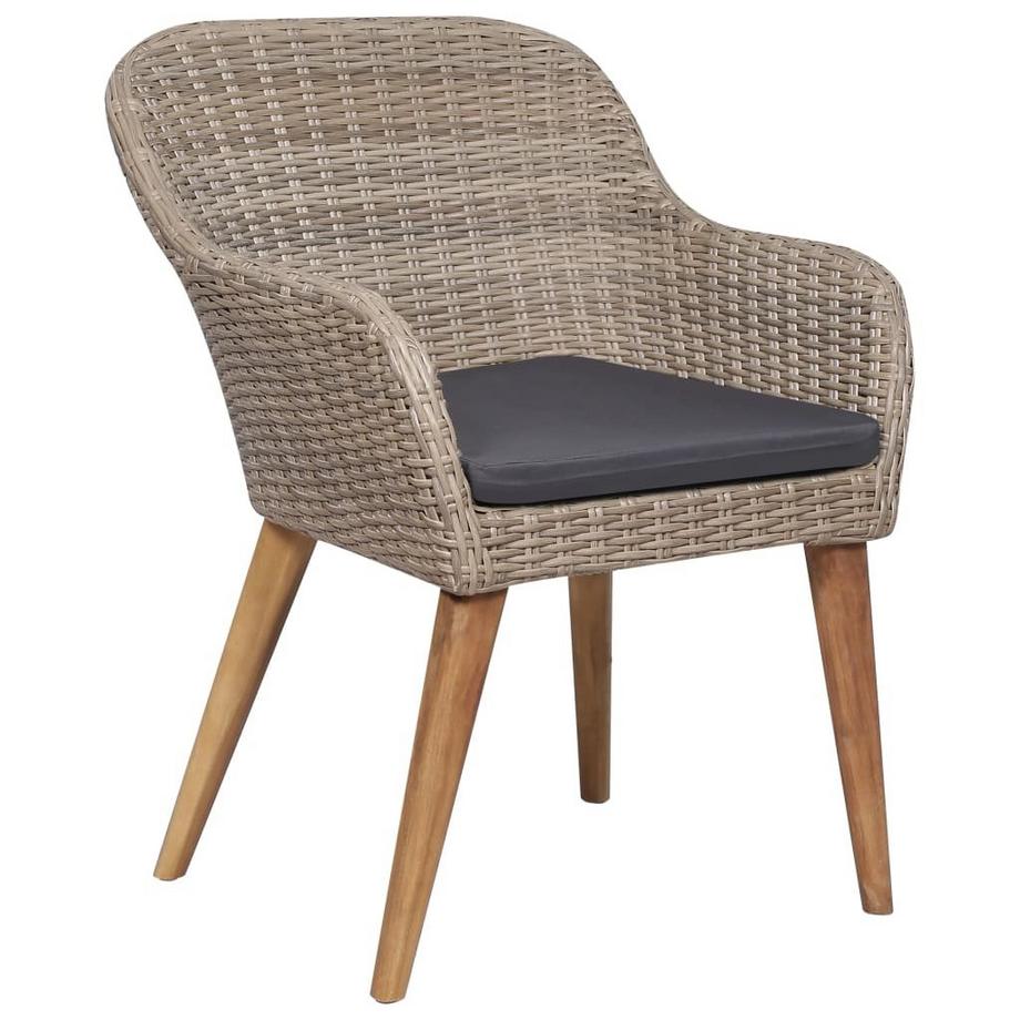 VidaXL Chaise d'extérieur rotin synthétique  