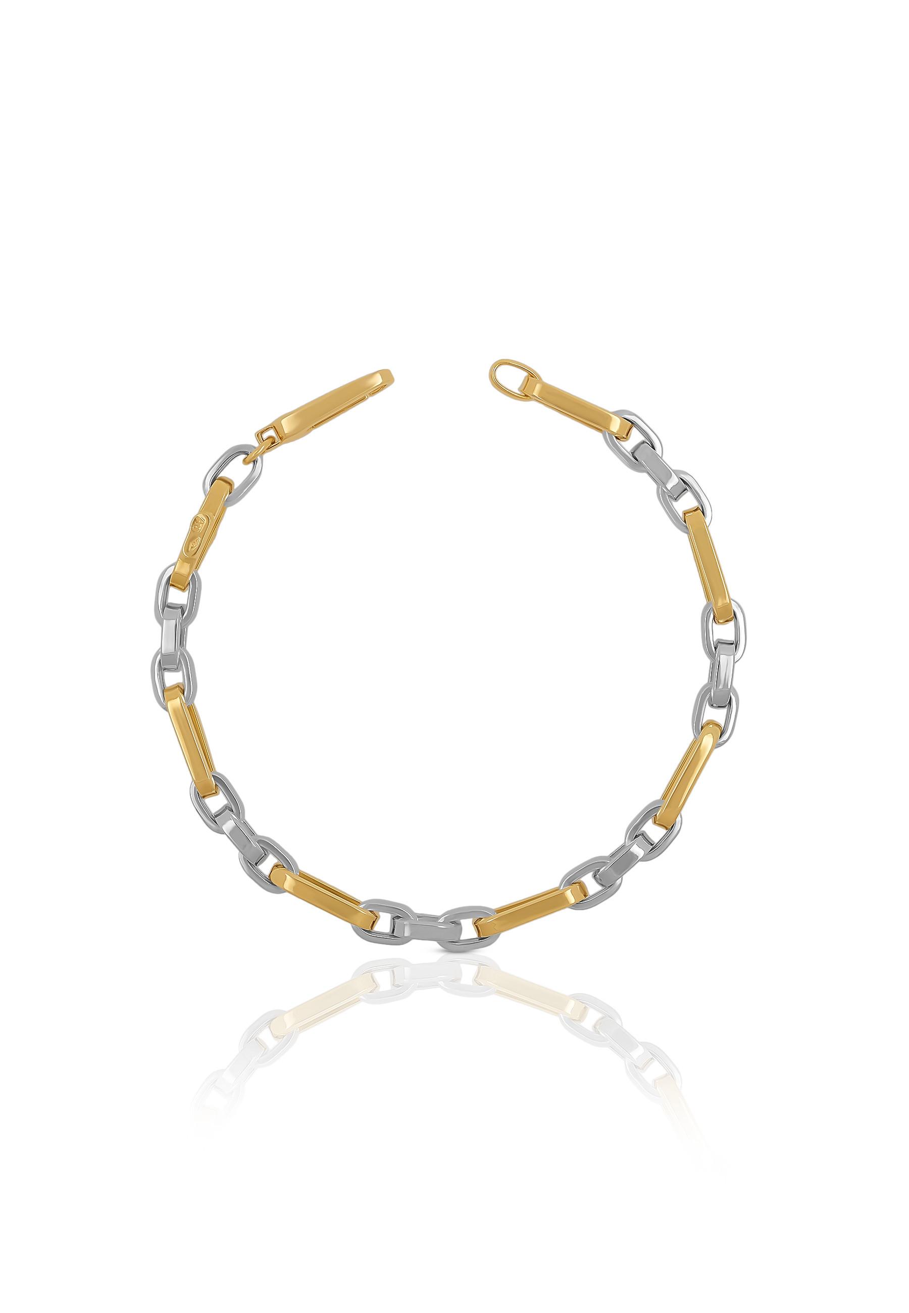 MUAU Schmuck  Bracelet Fantasie Bicolor Gelb-/Weissgold 750, 5.1mm, 19cm 