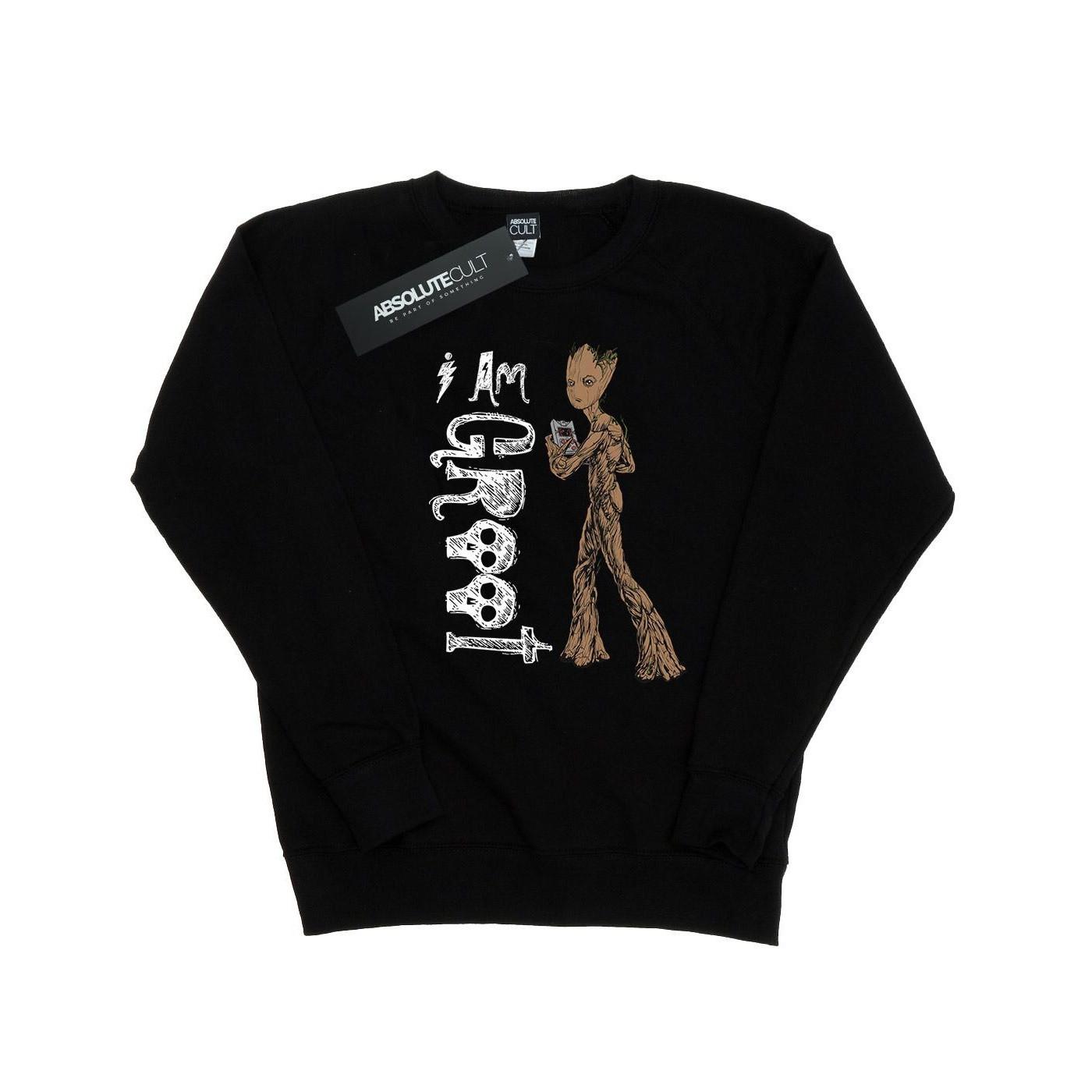 Image of Avengers Infinity War I Am Teenage Groot Sweatshirt Damen Schwarz L