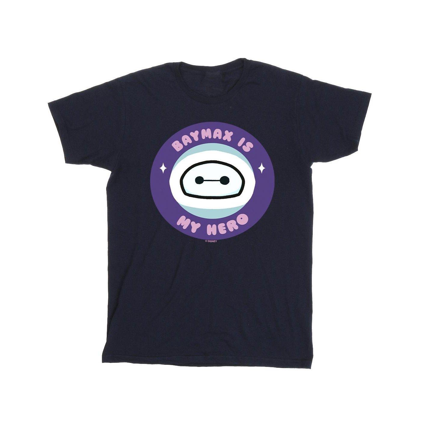Image of Big Hero 6 Baymax My Hero Pocket Tshirt Herren Marine XL