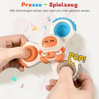 Activity-board  Saugnapf Spielzeug Baby 3 Stück sensorische Spinner Spielzeug für Baby Spinnerei Spielzeug 