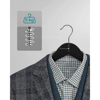 Songmics Set de 10 cintres en bois antidérapants  