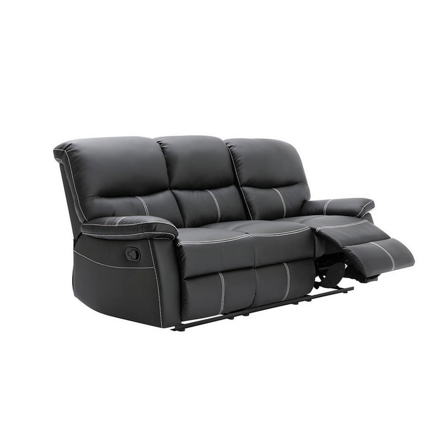 Vente-unique Relaxsofa 3Sitzer Relaxsessel Kunstleder CANBY  