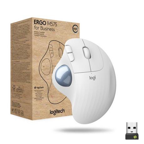 Logitech  ERGO M575 for Business souris Droitier RF sans fil + Bluetooth Trackball 2000 DPI 