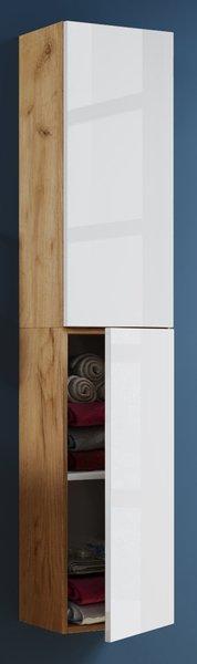 VCM Holz Badmöbel Wandregal Badregal Badezimmer Badschrank Hochschrank Lendas  