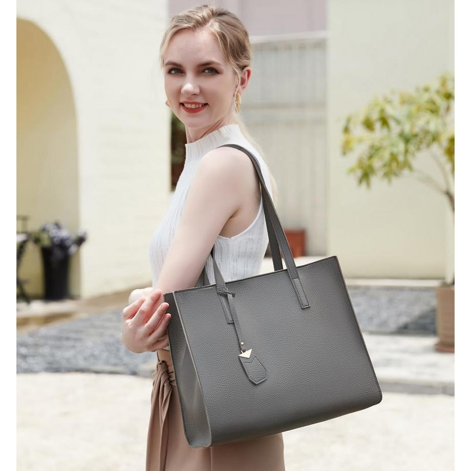 Only-bags.store Grosse Shopper Tasche mit Reissverschluss für Arbeit und Freizeit  