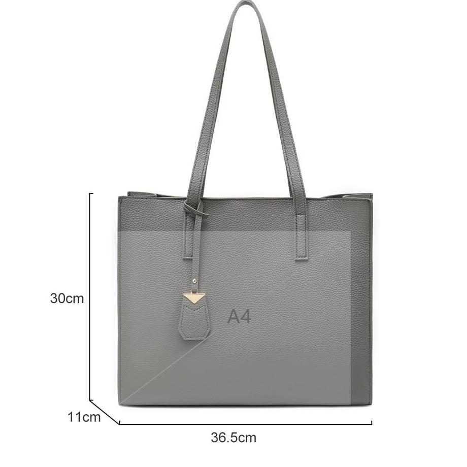 Only-bags.store Grosse Shopper Tasche mit Reissverschluss für Arbeit und Freizeit  