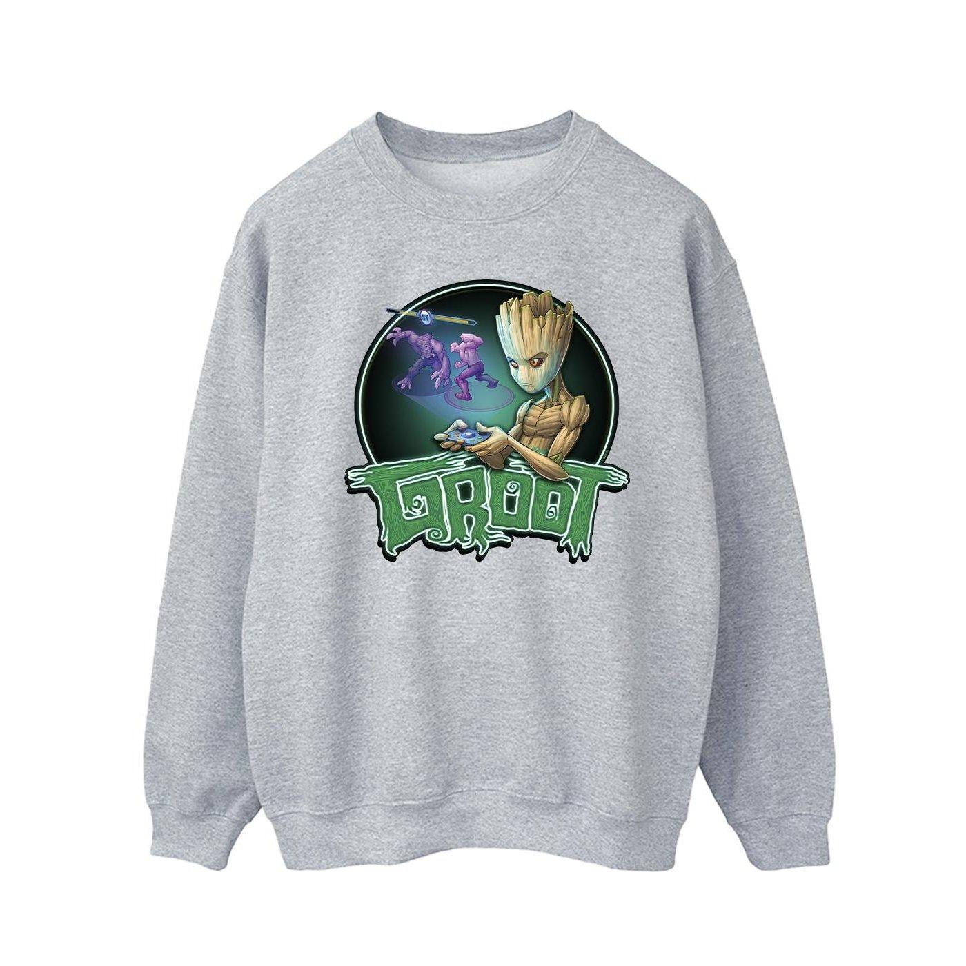 Image of Guardians Of The Galaxy Groot Gaming Ring Sweatshirt Herren Grau S