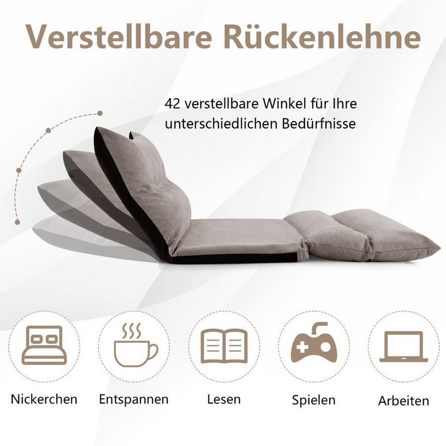 Northix Verstellbares 3-in-1-Bodensofa  