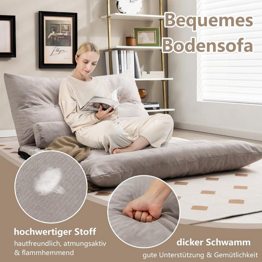Northix Verstellbares 3-in-1-Bodensofa  