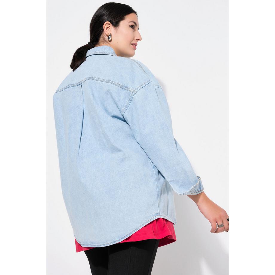 Studio Untold Chemise en jean oversized Col chemise Manches longues  