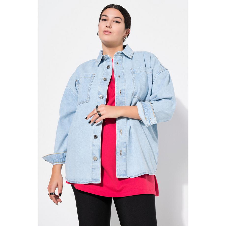 Studio Untold Chemise en jean oversized Col chemise Manches longues  