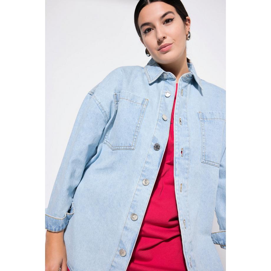 Studio Untold Chemise en jean oversized Col chemise Manches longues  