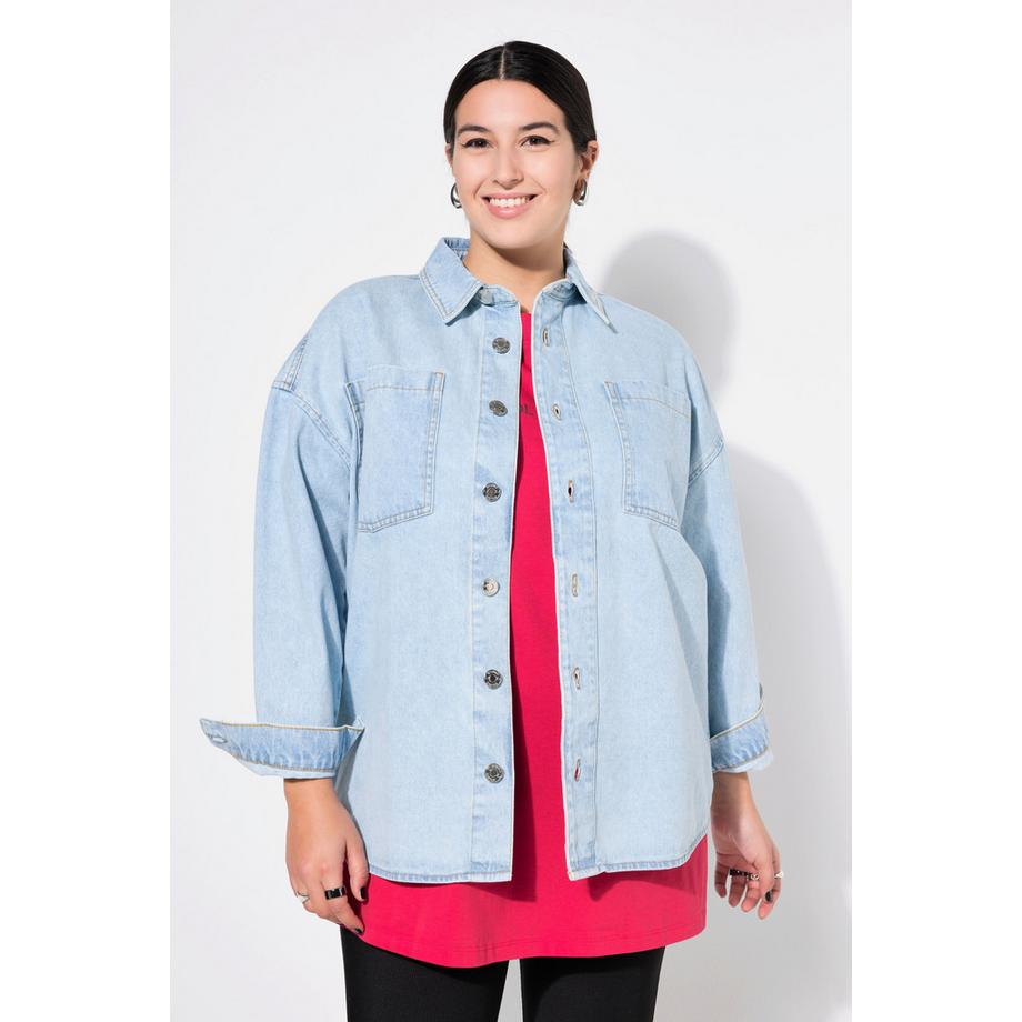 Studio Untold Chemise en jean oversized Col chemise Manches longues  