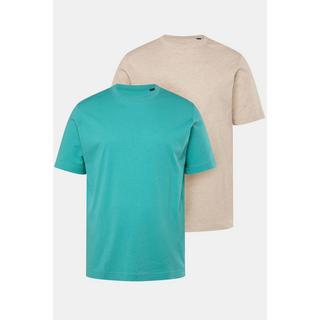 JP1880  T-shirts Basic à col rond, en lot de 2 - jusqu'au 8 XL 