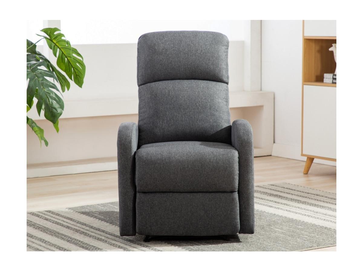 Vente-unique Fauteuil relax en tissu ISAO  