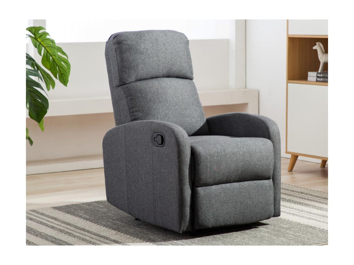 Vente-unique Fauteuil relax en tissu ISAO  