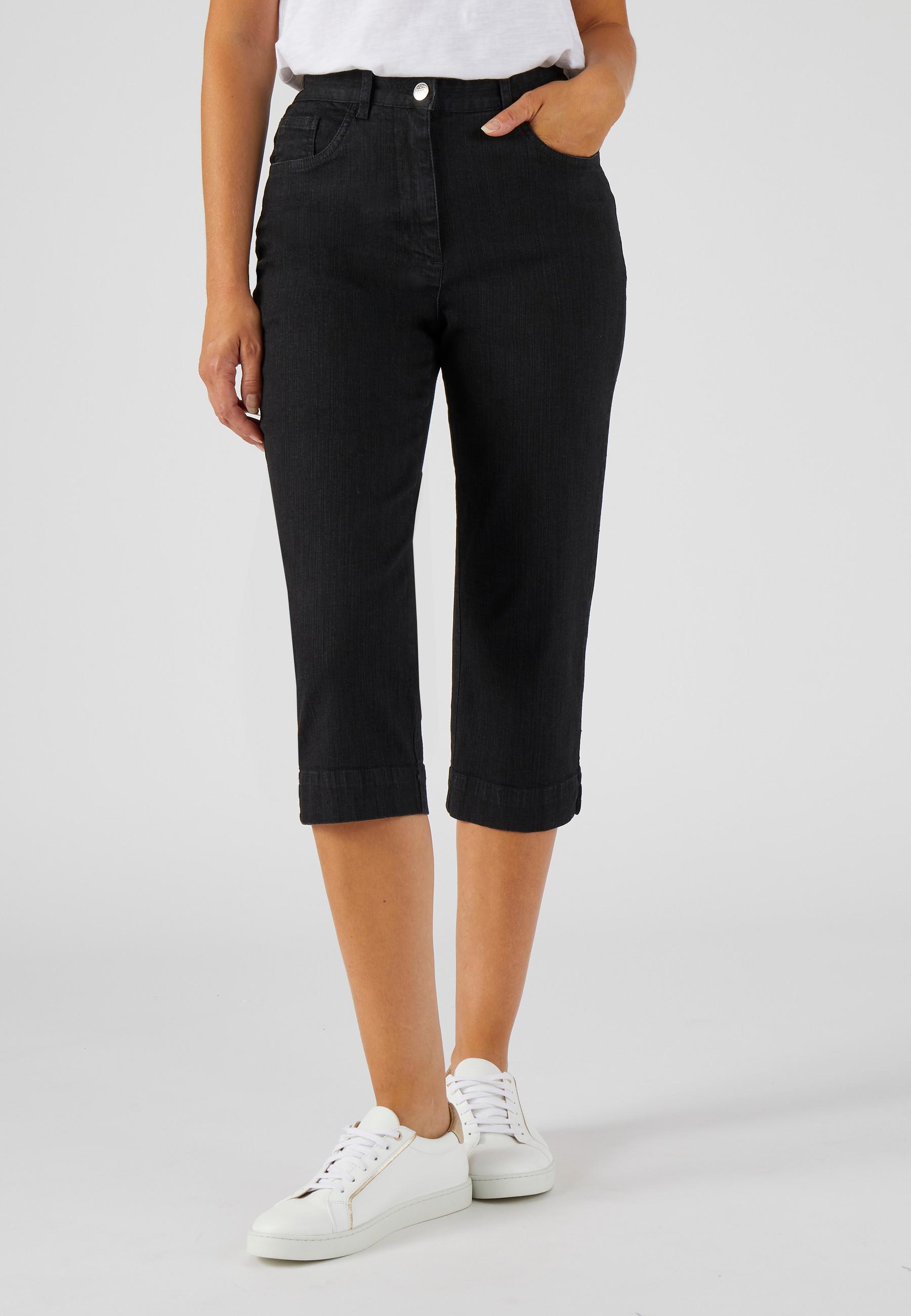 Image of 3/4-stretchhose Im 5-pocket-schnitt. Damen Schwarz 38