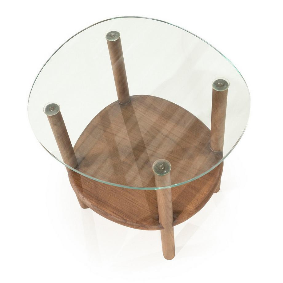 mutoni Table d'appoint Cleo marron clair  