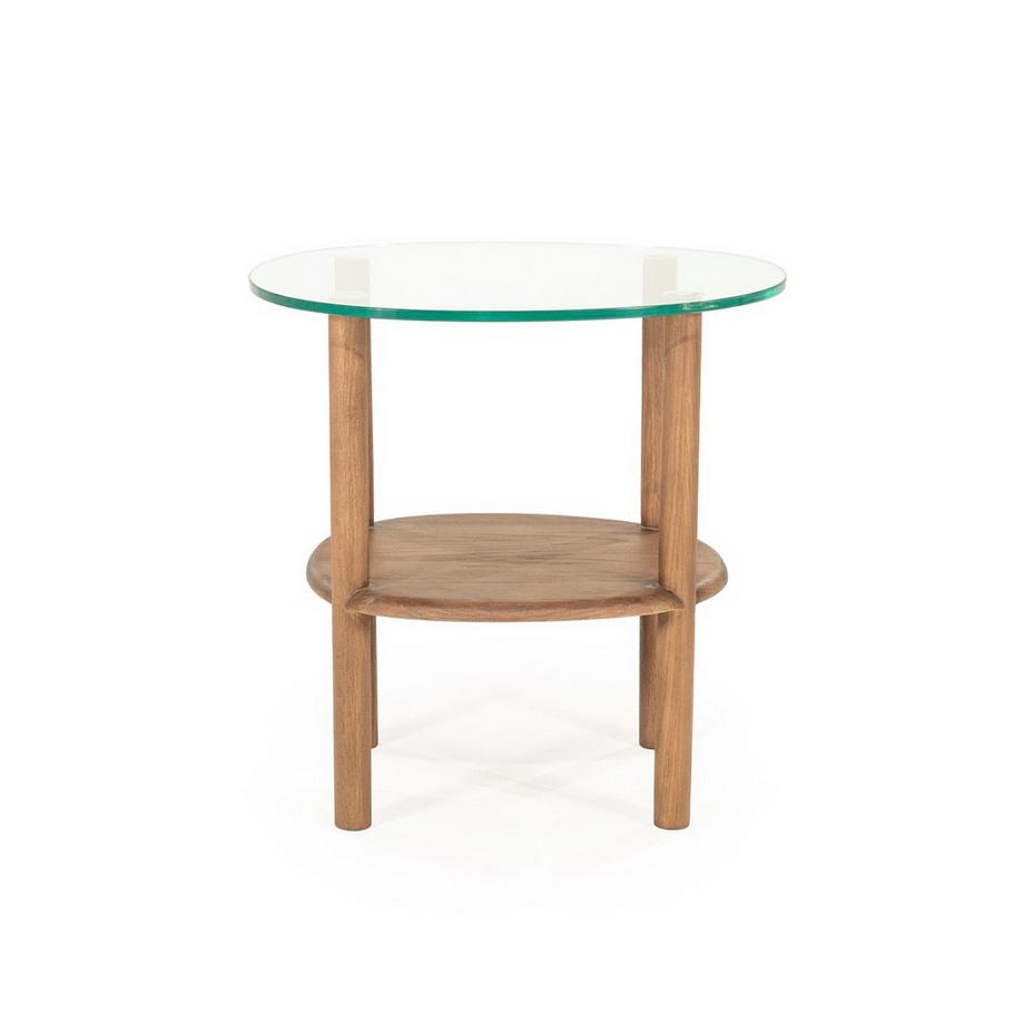 mutoni Table d'appoint Cleo marron clair  