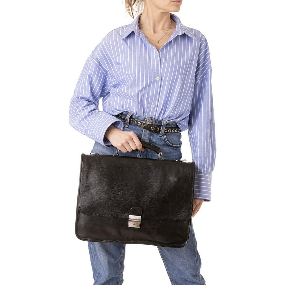 Viola Castellani Unisex Aktentasche mit verstellbarem Schultergurt  