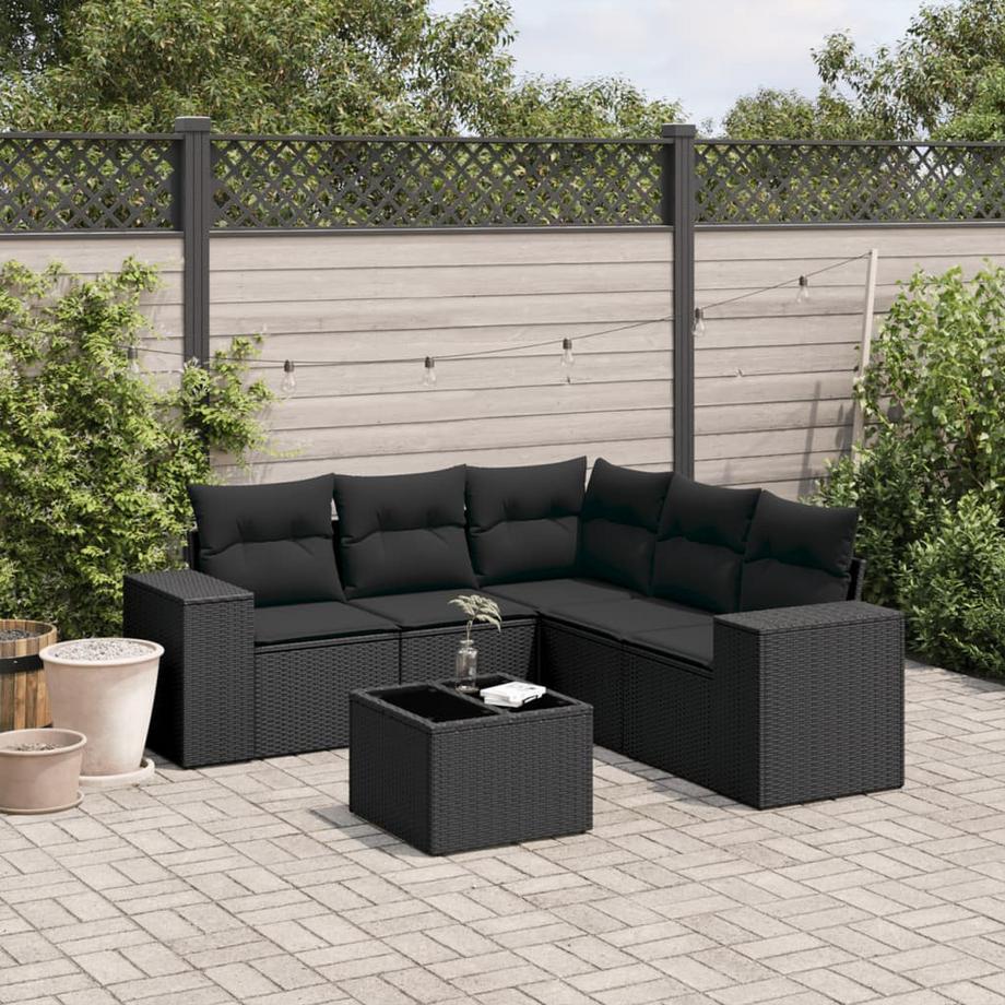 VidaXL set divano da giardino Polirattan  