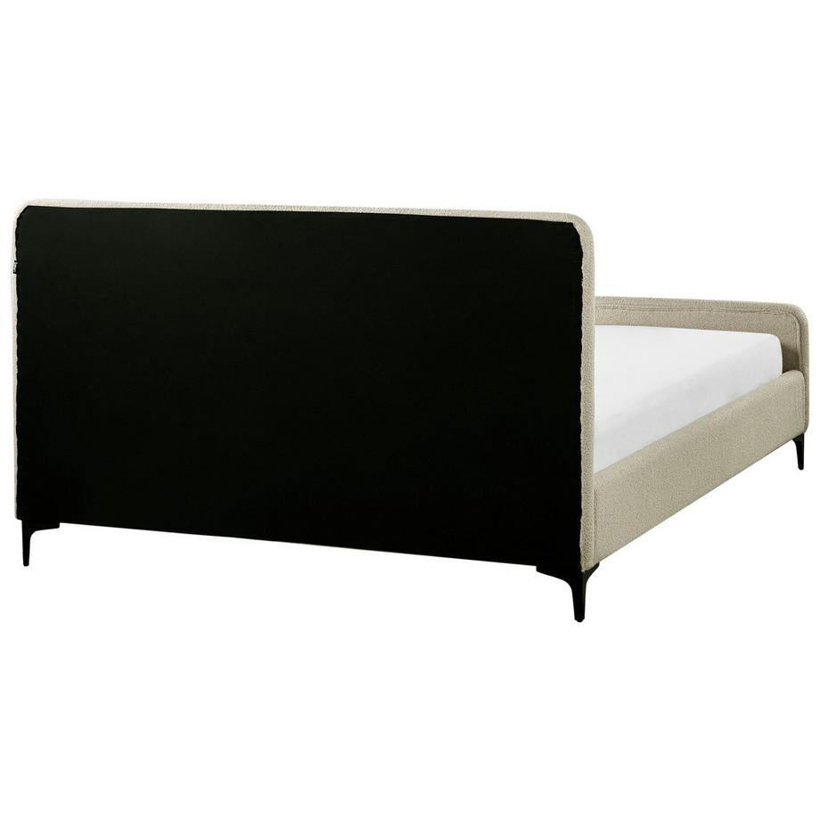 Beliani Letto en Bouclé Moderno LUNAN  