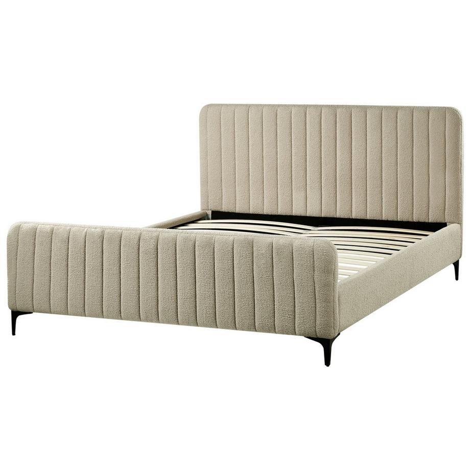 Beliani Letto en Bouclé Moderno LUNAN  