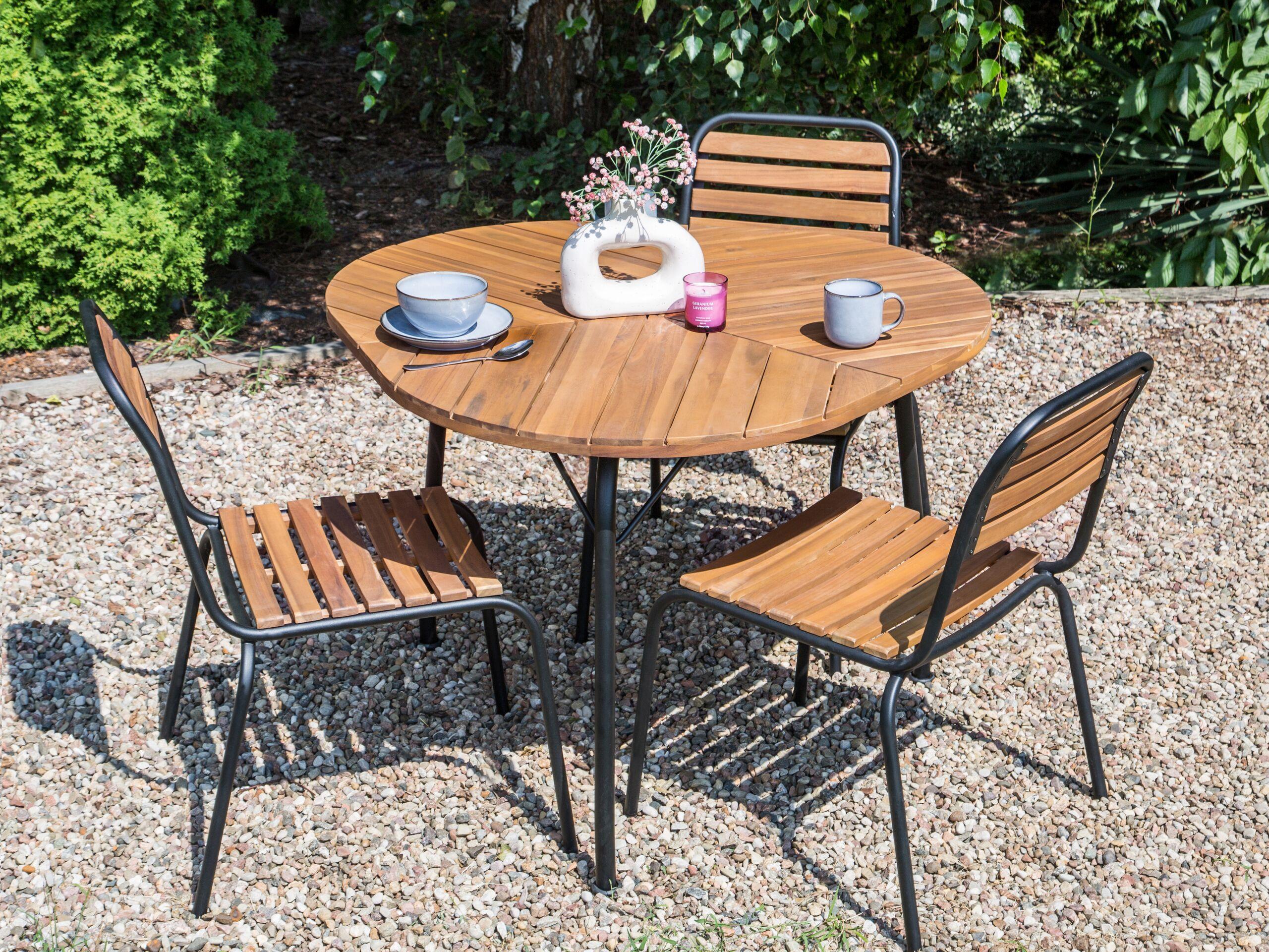 Beliani Table de jardin en Acacia Moderne VARENNA  