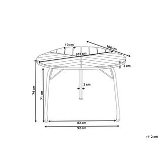 Beliani Table de jardin en Acacia Moderne VARENNA  