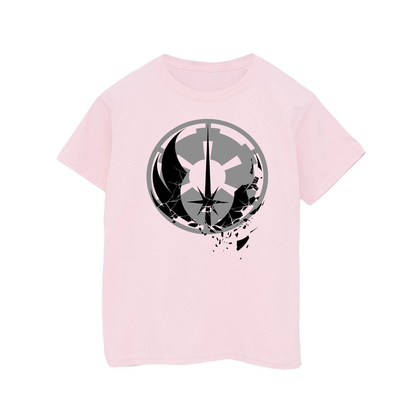 Image of Obiwan Kenobi Fractured Logos Tshirt Mädchen Pink 104