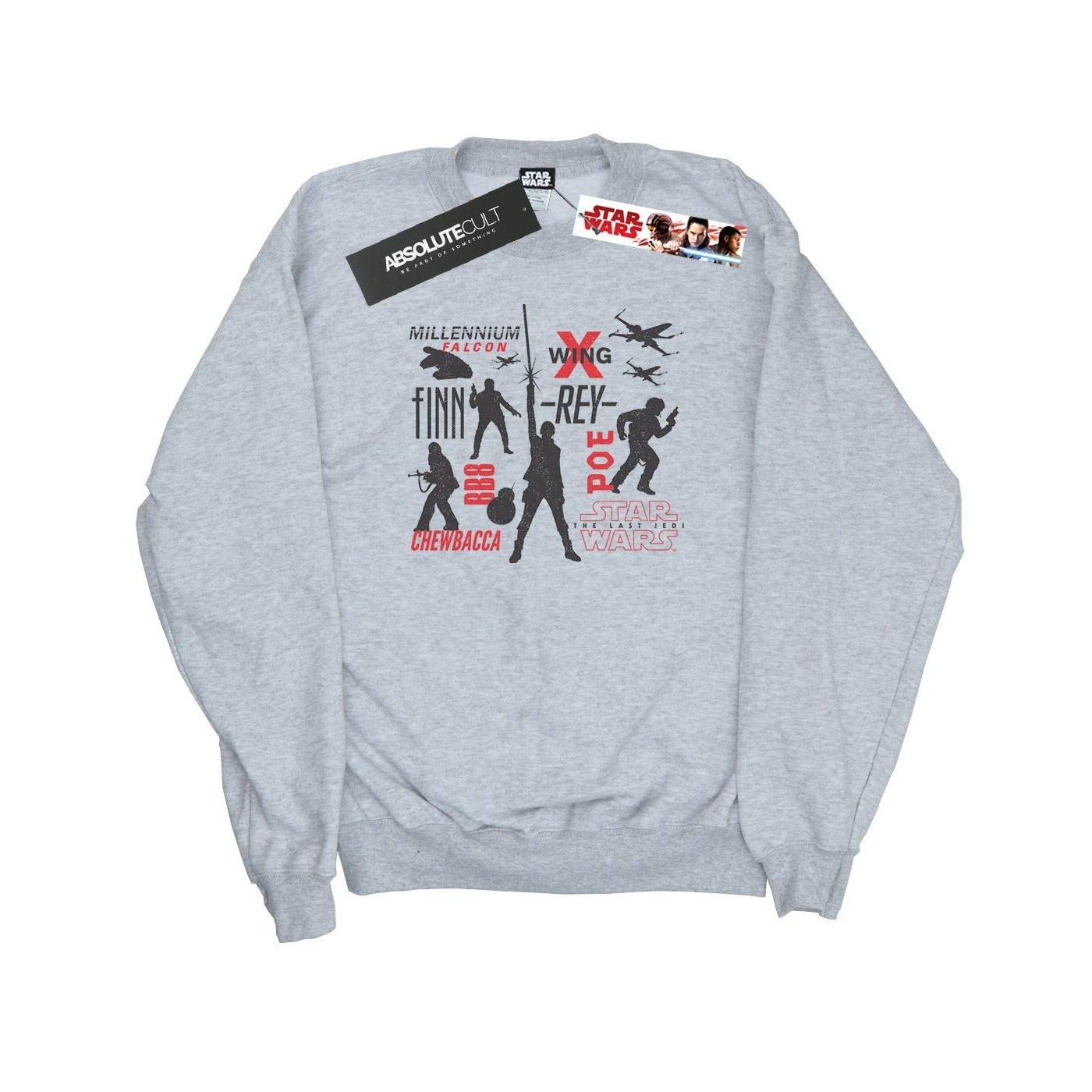Image of The Last Jedi Rebellion Silhouettes Sweatshirt Damen Grau XXL