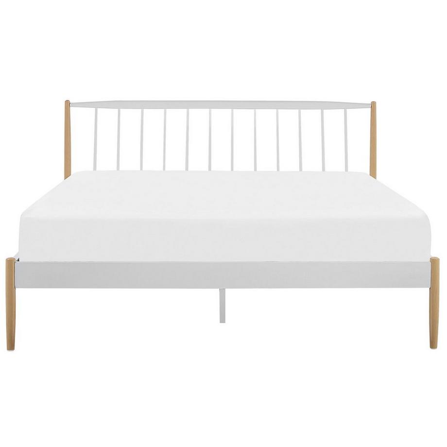 Beliani Letto con rete a doghe en Acciaio Classico MAURS  