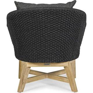 mutoni Fauteuil de jardin Coachella avec coussins, anthracite  