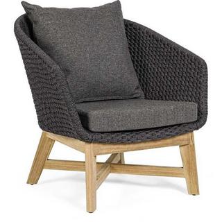 mutoni Fauteuil de jardin Coachella avec coussins, anthracite  